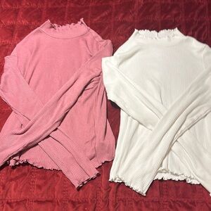 Set of cozy plush American Eagle Mock Neck Tops. Excellent condition